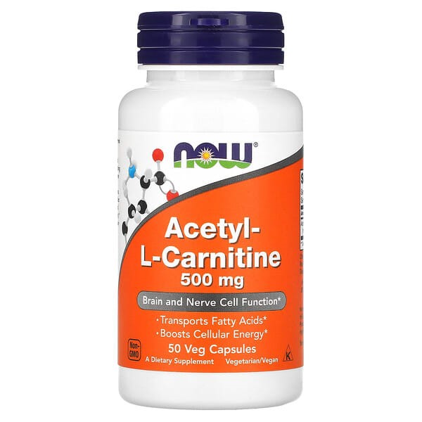 NOW Acetyl-L-Carnitine, 500 mg,
