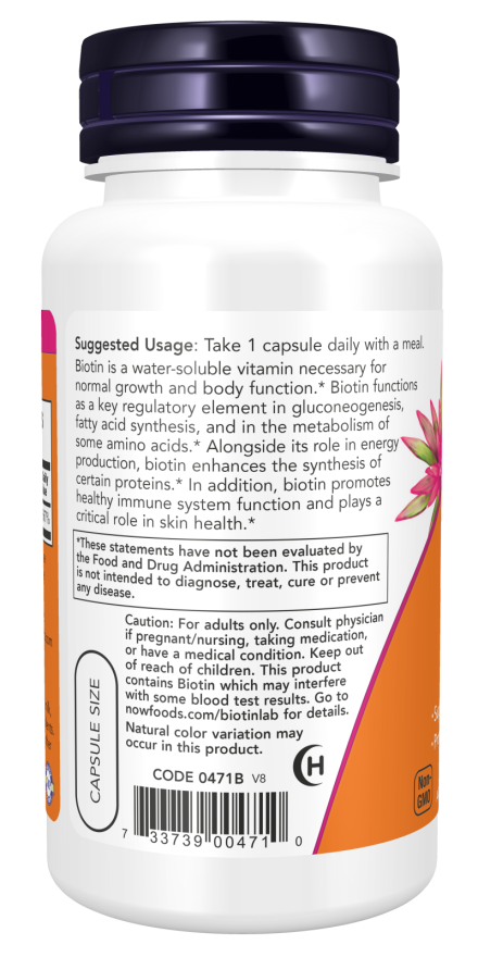 NOW Biotin 5000 mgr (Vitamin B-7)