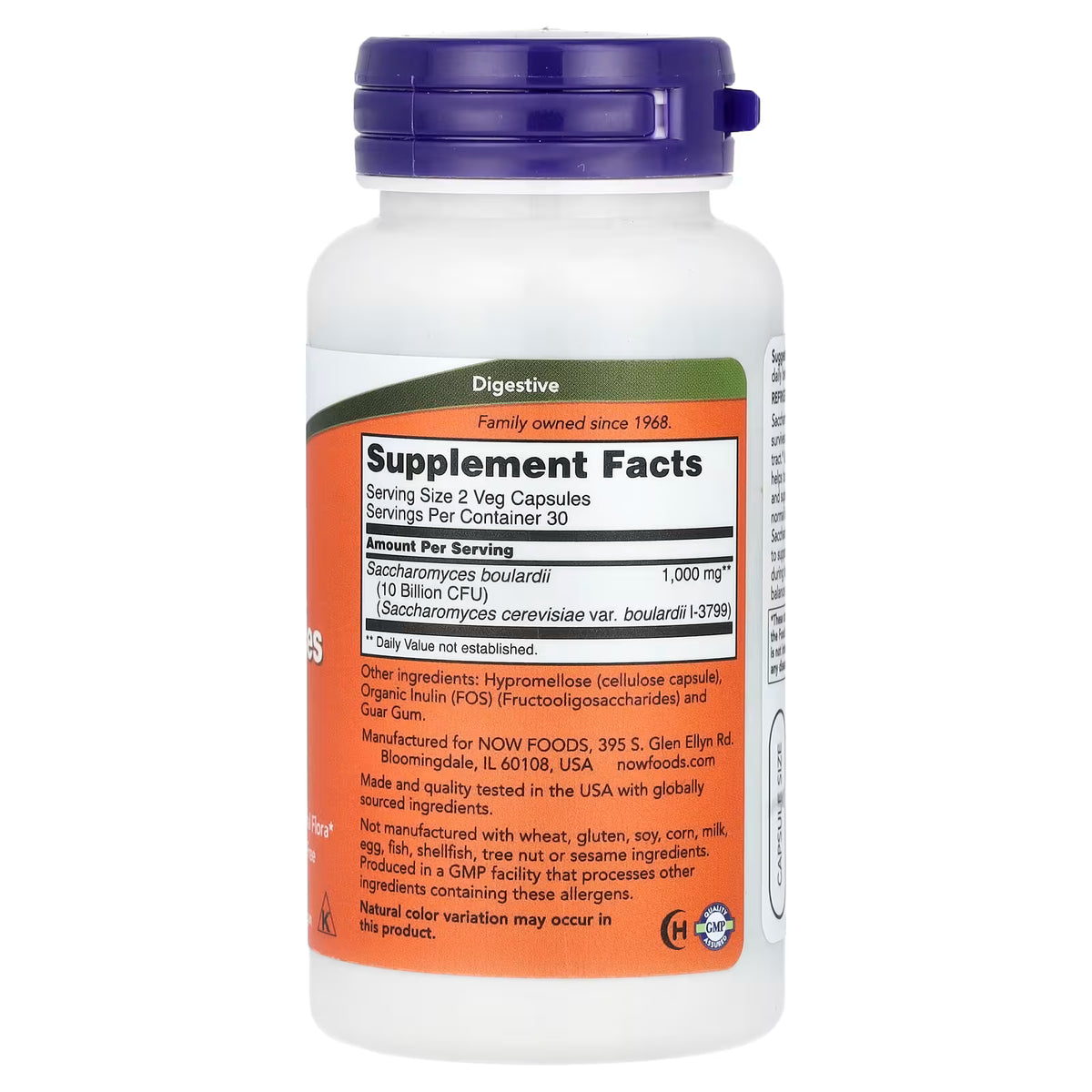 Saccharomyces boulardii 5 milliarder (60 vegetabilske kapsler)