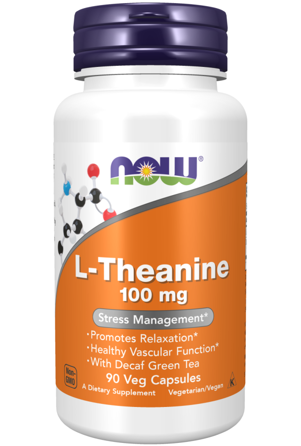 NOW L-Theanine, dobbel styrke, 200 mg,