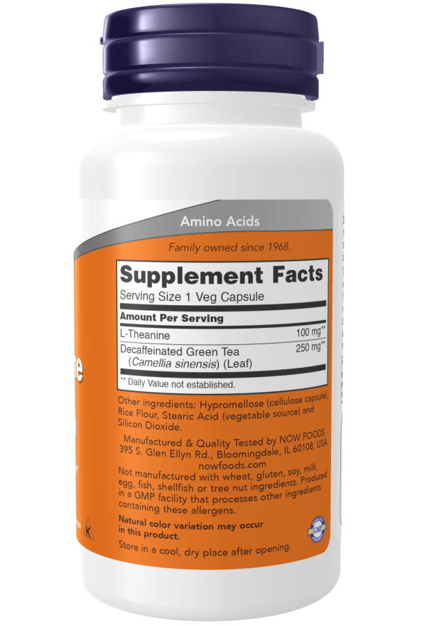 NOW L-Theanine, dobbel styrke, 200 mg,