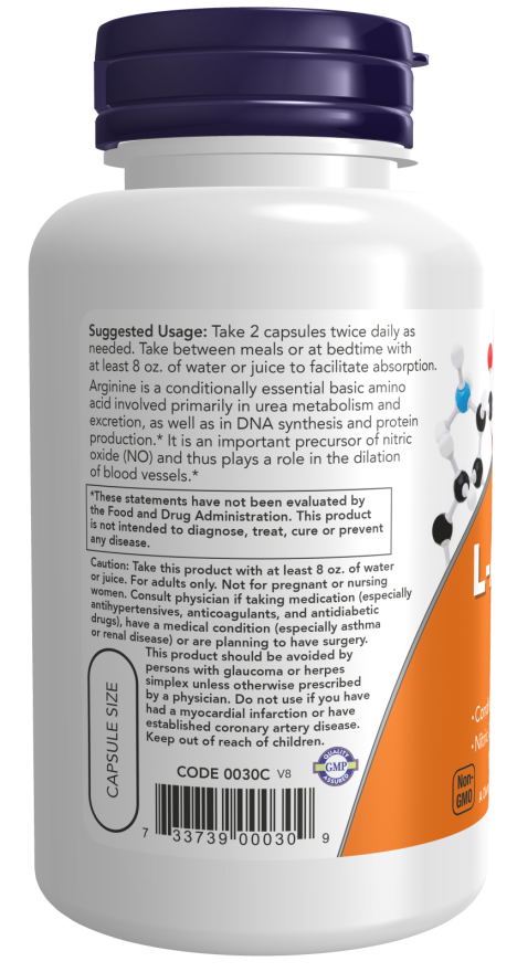 NOW ARGININE 500mg