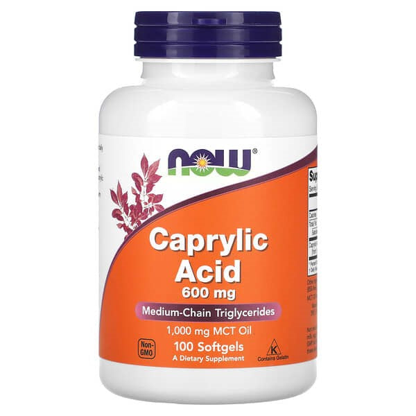 NOW, Kaprylsyre, 600 mg