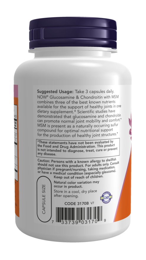 NOW Glucosamine & Chondroitin med MSM