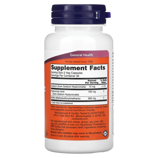 NOW hyaluronsyre, 50 mg,