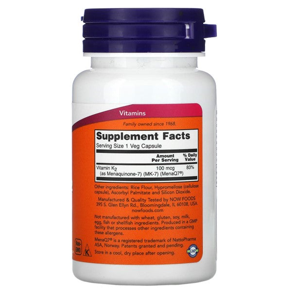 NOW MK-7 Vitamin K-2, 100 mcg,