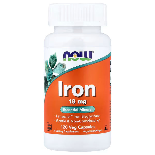 Iron 18 mg (Ferrochel®) (120 Veg Kapsler)