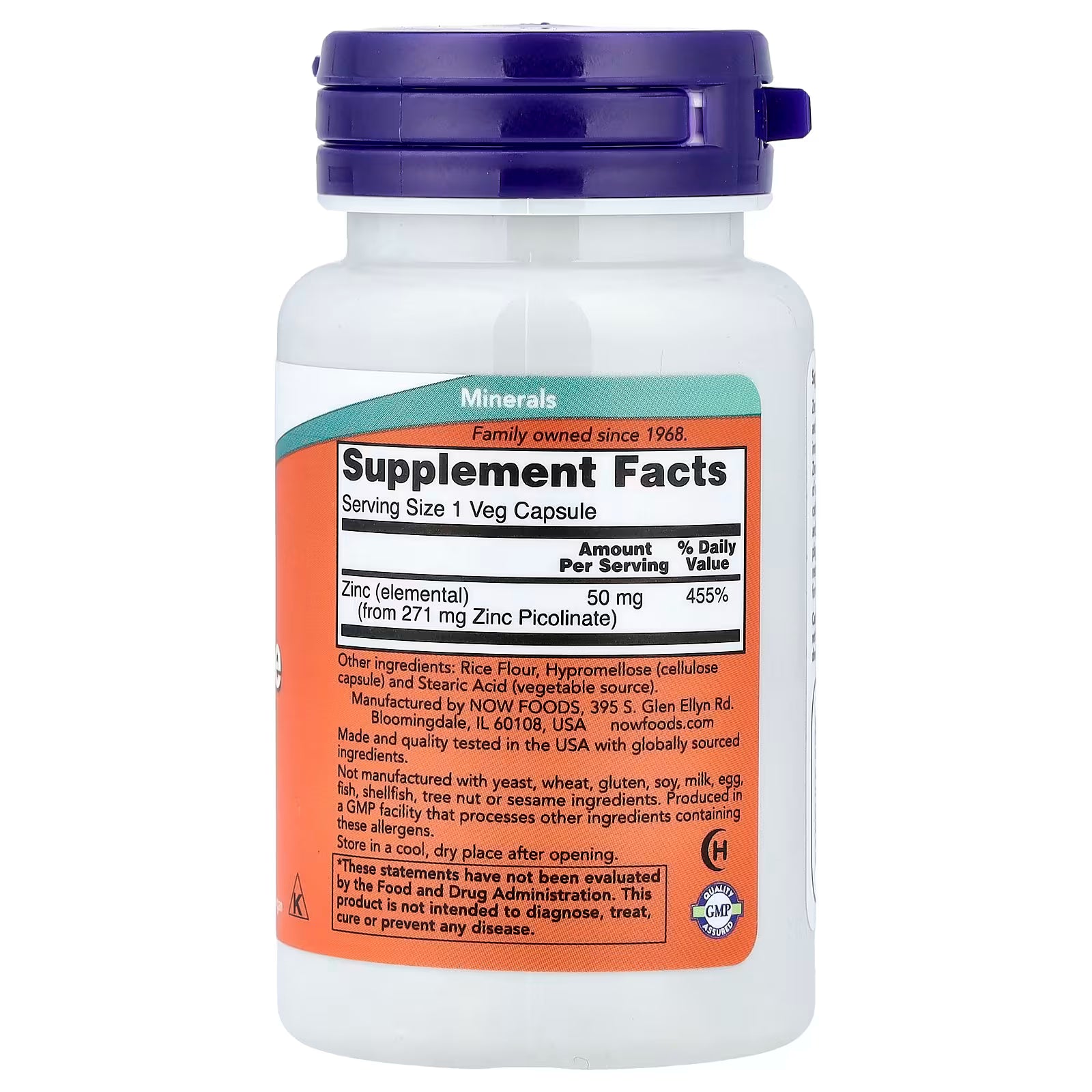Zinc Picolinate 50 mg (60 kapsler)