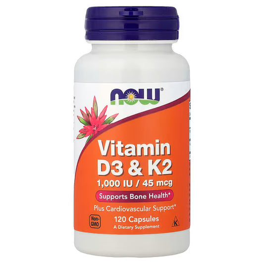 Vitamin D3 + K2 (D3 1000 IU / K2 45 mcg) (120 kapsler)