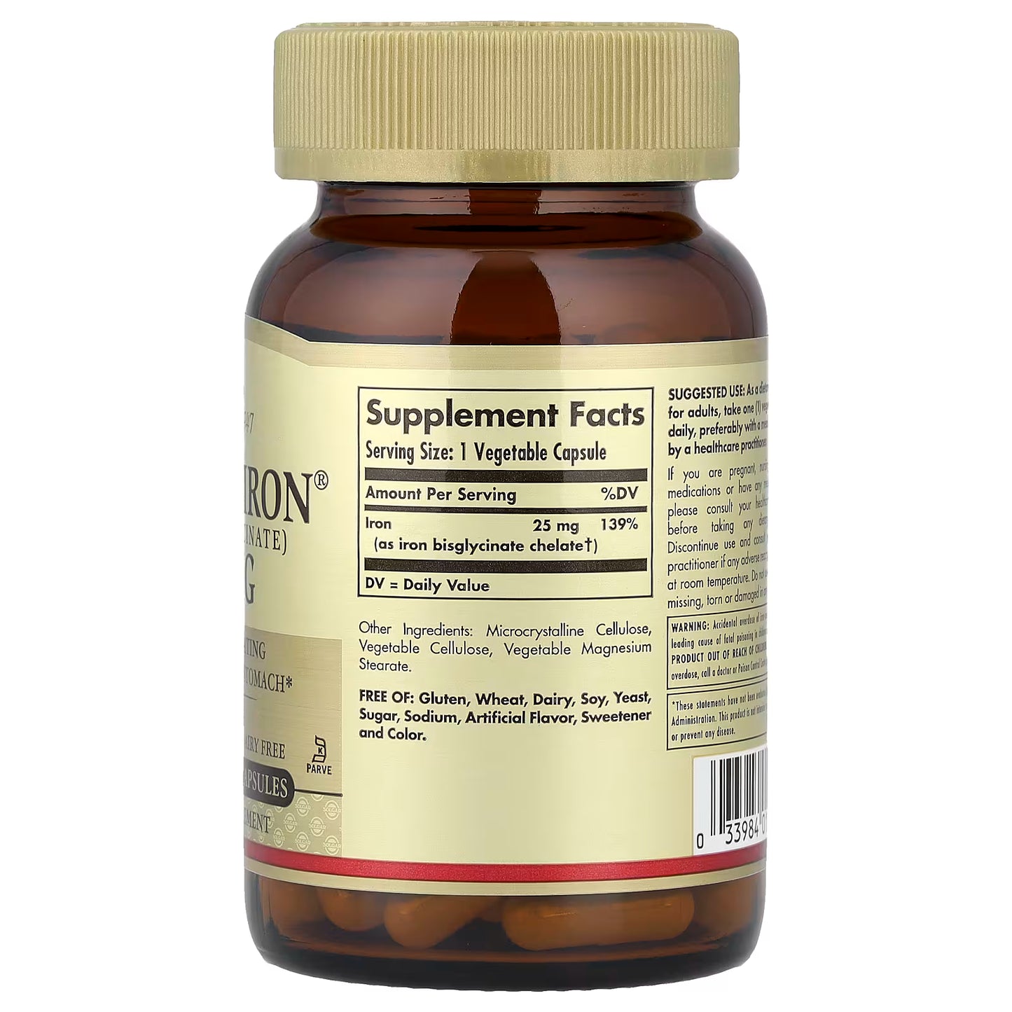 Gentle Iron 25 mg (90 Veg Kapsler)