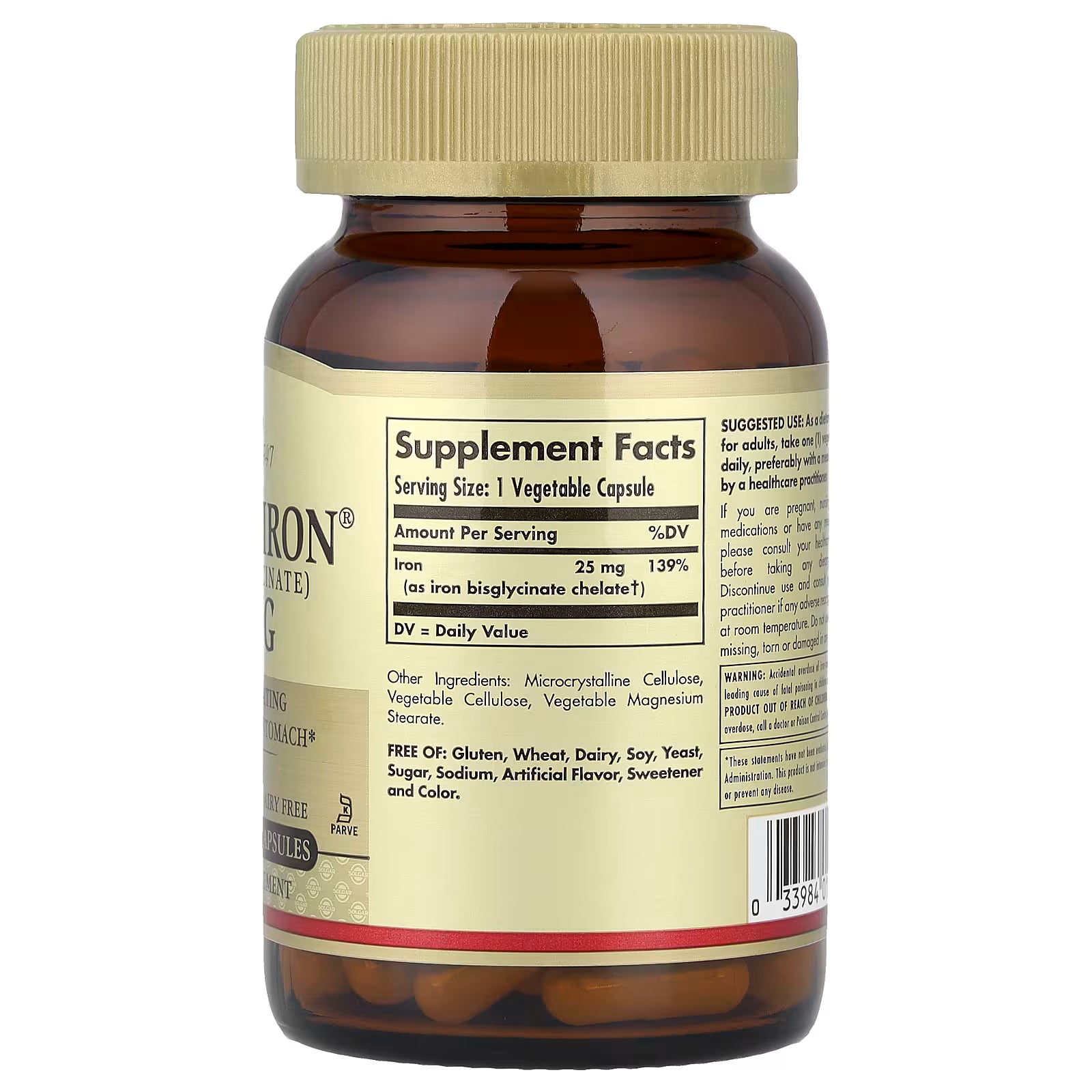 Gentle Iron 25 mg (90 Veg Kapsler)