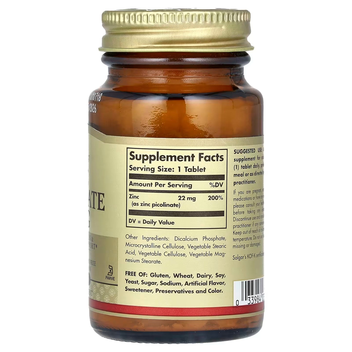 Zinc Picolinate 22 mg (100 tabletter)