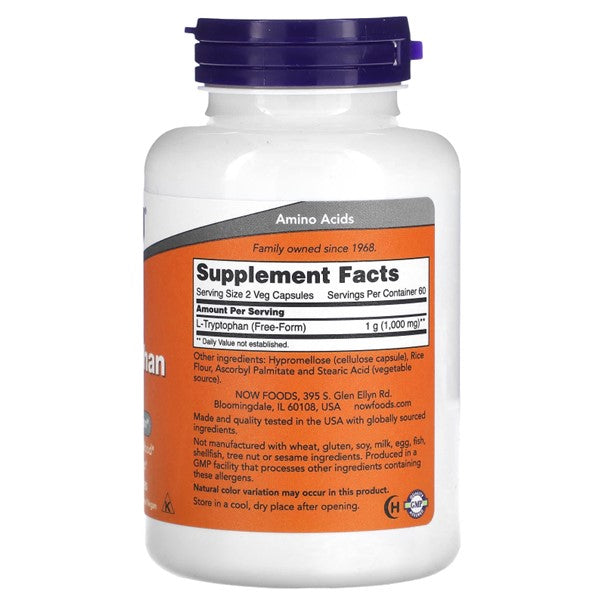 NOW L-tryptofan, 500 mg