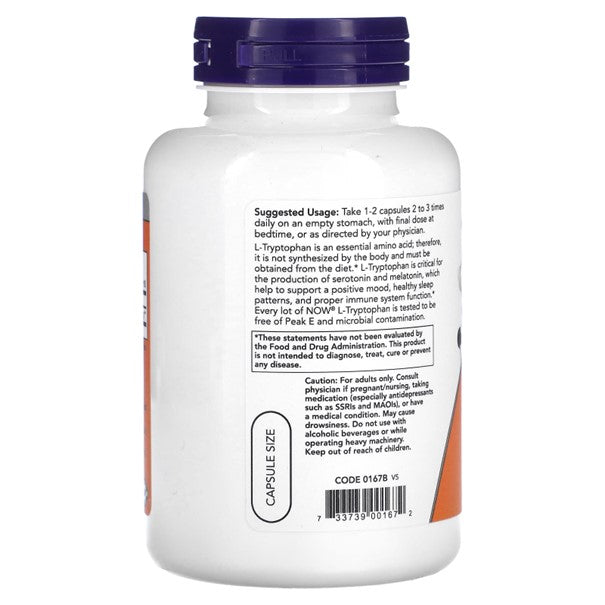 NOW L-tryptofan, 500 mg
