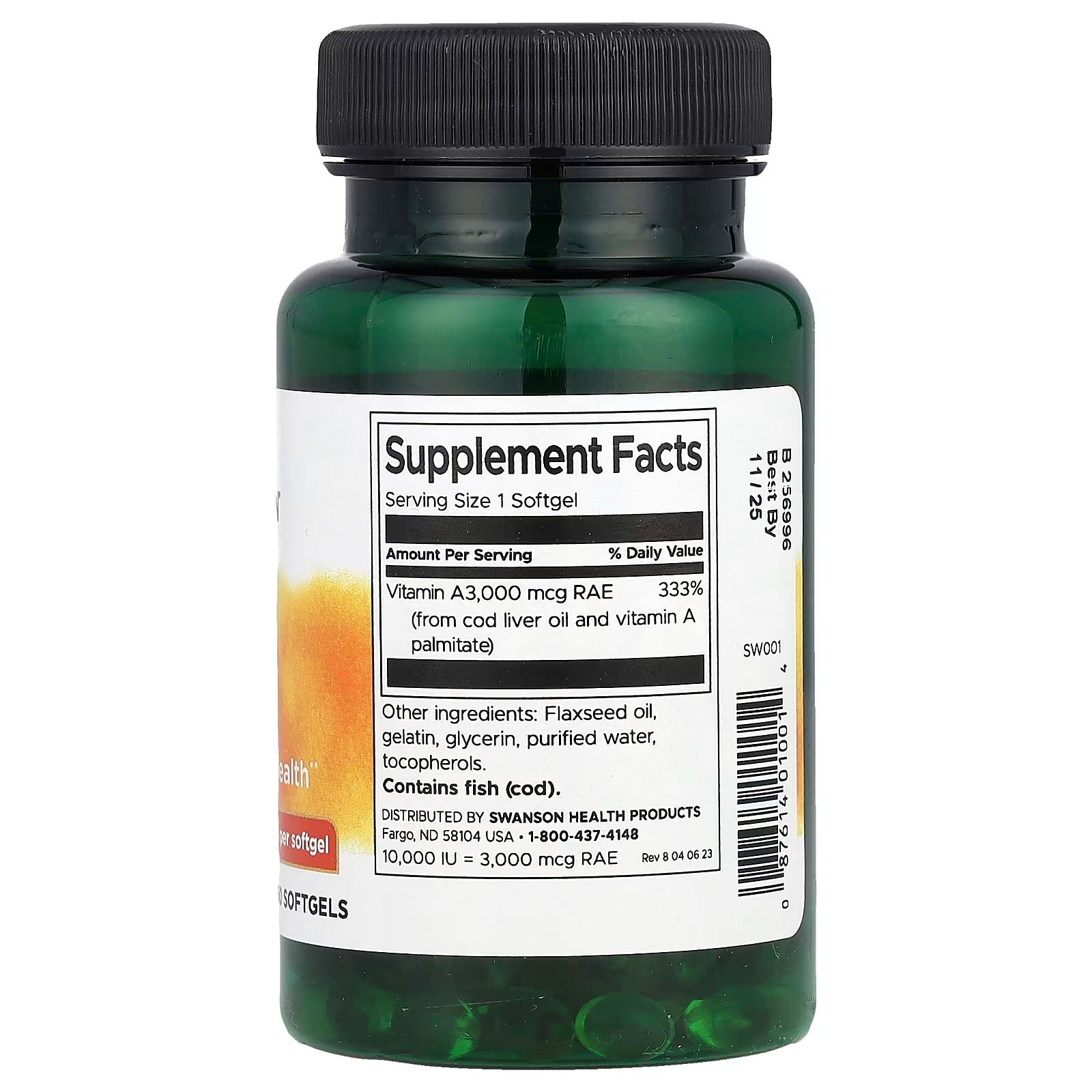 Vitamin A - 10 000 IU - 250 kapsler
